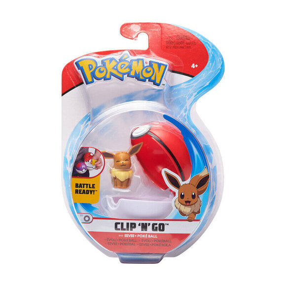 Pokemon - Clip' N' Go - Eevee & Poke Ball (7967379751159)