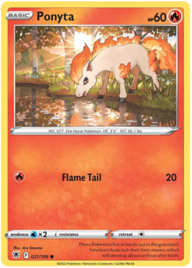 SWORD AND SHIELD, Astral Radiance - 021/189 : Ponyta (Non Holo) (7652982128887)