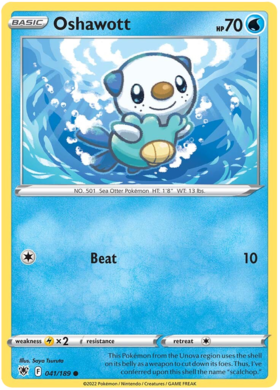 SWORD AND SHIELD, Astral Radiance - 041/189 : Oshawott (Non Holo) (7652982587639)