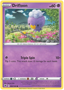 Copy of SWORD AND SHIELD, Astral Radiance - 063/189 : Drifloon (Reverse Holo) (7653010833655)