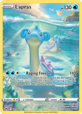 SWORD AND SHIELD, Crown Zenith - GG05/GG70 : Lapras (Full Art) (7879122878711)