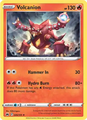 SWORD AND SHIELD, Crown Zenith - 026/189 : Volcanion (Holo) (7878579486967)