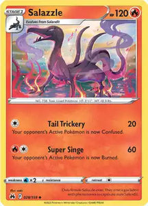 SWORD AND SHIELD, Crown Zenith - 028/189 : Salazzle (Non Holo) (7878567461111)