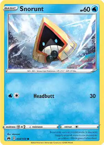 SWORD AND SHIELD, Crown Zenith - 034/189 : Snorunt (Non Holo) (7877695439095) (7879087259895)