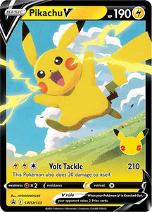 SWORD AND SHIELD, Black Star Promo - SWSH143 : Pikachu V (Half Art) (7122386190502)