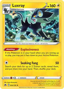 SWORD AND SHIELD, Crown Zenith - 044/189 : Luxray (Non Holo) (7878574145783)