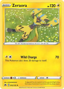 SWORD AND SHIELD, Crown Zenith - 052/189 : Zeraora (Non Holo) (7878574670071)