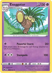 SWORD AND SHIELD, Crown Zenith - 058/189 : Exeggutor (Non Holo) (7878575128823) (7879088734455)