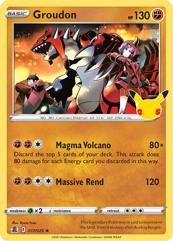 SWORD AND SHIELD, Celebrations - 17/25 : Groudon (Holo) (7096300339366)