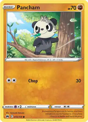 SWORD AND SHIELD, Crown Zenith - 072/189 : Pancham (Non Holo) (7877696323831)