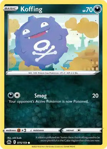 SWORD AND SHIELD, Crown Zenith - 075/189 : Koffing (Non Holo) (7877696487671)