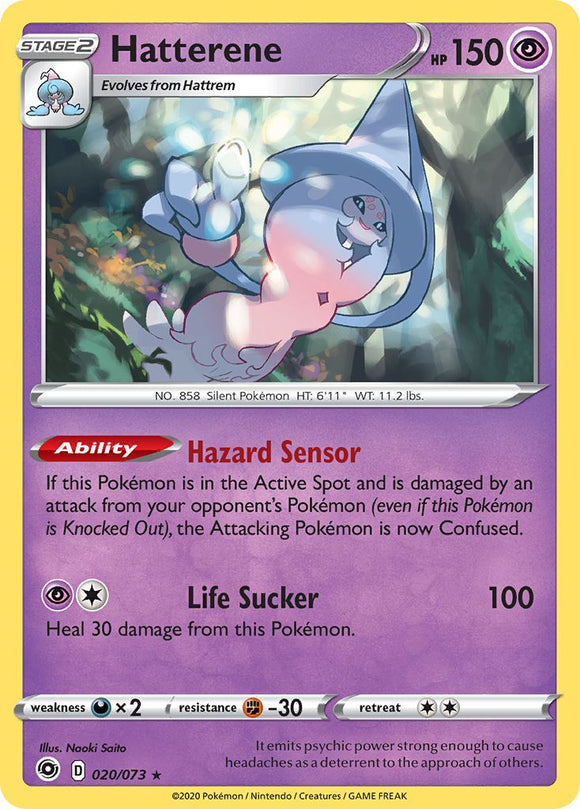 SUN AND MOON, Champion's Path - 020/236 : Hattereme (Reverse Holo) (5790873223334)