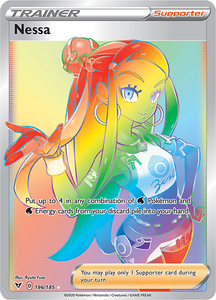 SUN AND MOON, Vivid Voltage - 196/185 : Nessa (Rainbow Rare) (5947705131174)