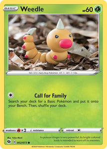 SUN AND MOON, Champion's Path - 002/236 : Weedle (Reverse Holo) (5790815715494)