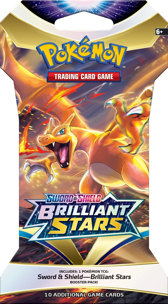 Pokemon - Sleeved Booster Pack: Charizard - Sword and Shield Brilliant Stars (7439566962935)