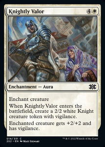 Double Masters 2022 - 014/331 : Knightly Valor (foil) (7857908809975)