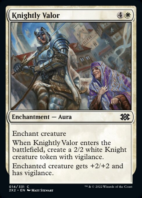 Double Masters 2022 - 014/331 : Knightly Valor (foil) (7857908809975)