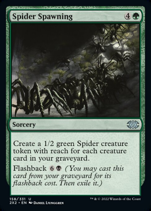 Double Masters 2022 - 158/331 : Spider Spawning (foil) (7857680154871)