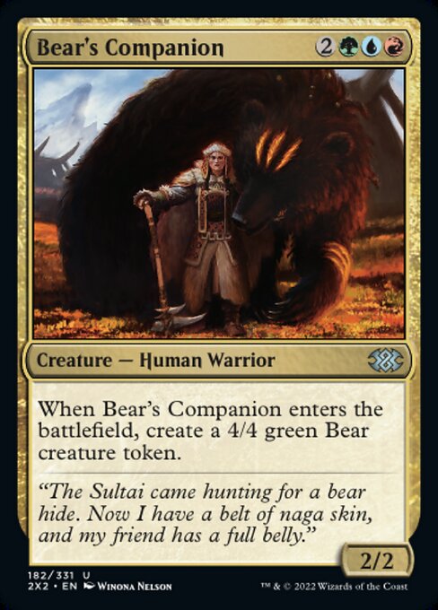 Double Masters 2022 - 182/331 : Bear's Companion (foil) (7857681498359)