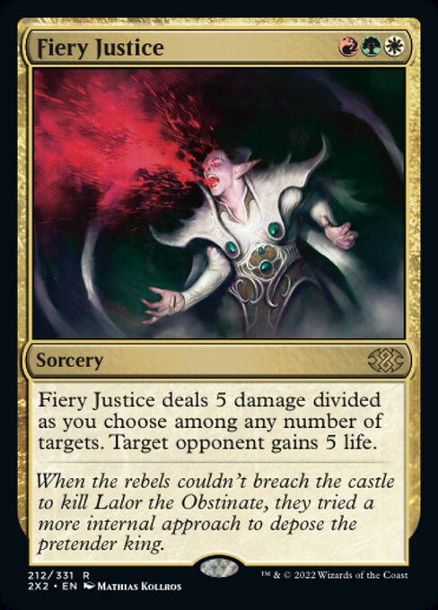 Double Masters 2022 - 212/331 : Fiery Justice (Non Foil) (7857384227063)