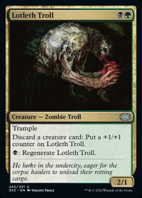 Double Masters 2022 - 245/331 : Lotleth Troll (foil) (7857906778359)