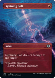 Double Masters 2022 - 361 : Lightning Bolt (Borderless) (Non Foil) (7855471329527)