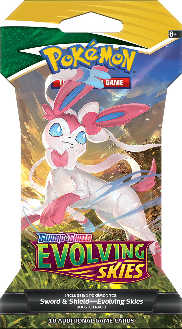 Pokemon - Sleeved Booster Pack: Sylveon - Sword and Shield Evolving Sk Cosmic Collectables UK Pokemon - Sleeved Booster Pack: Sylveon - Sword and Shield Evolving Sk Cosmic Collectables UK