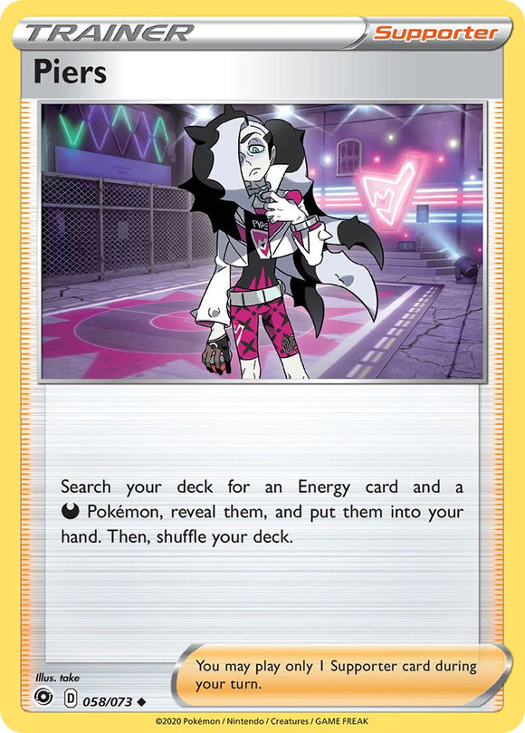 SUN AND MOON, Champion's Path - 058/236 : Piers (Reverse Holo) (5791038734502)