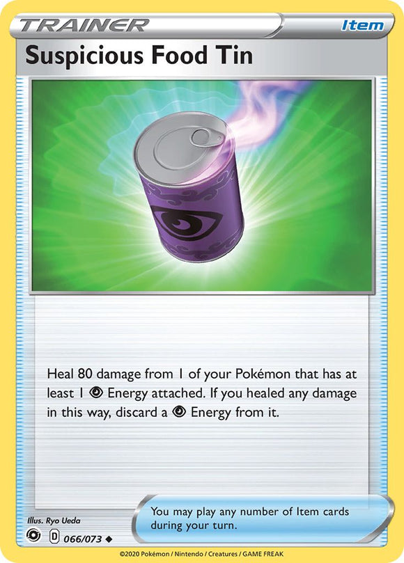 SUN AND MOON, Champion's Path - 066/236 : Suspicious Food Tin (Reverse Holo) (5791053316262)