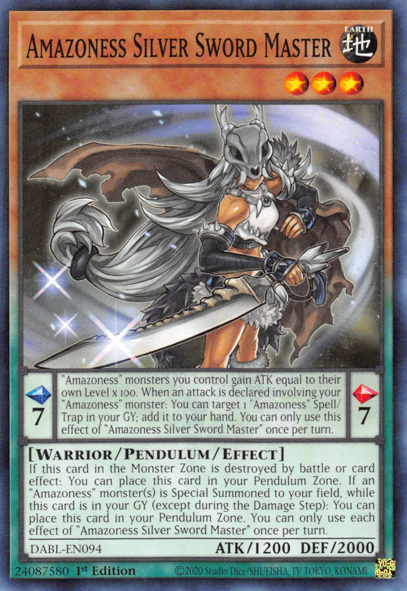 Darkwing Blast - DABL-EN094 : Amazoness Silver Sword Master (Common) - 1st Edition (7820050039031)