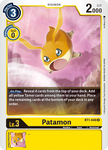 Digimon - Special Booster - BT1-48 : Patamon (Rare) (7822156628215)