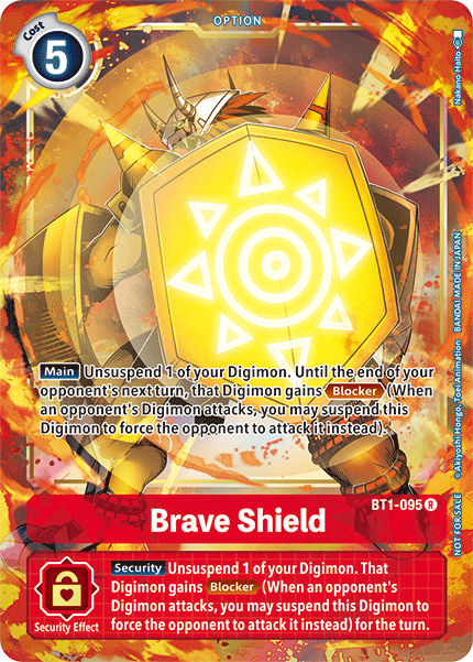Digimon - Special Booster - BT1-095 : Brave Shield (Rare) (Dash Pack) (7822169080055)