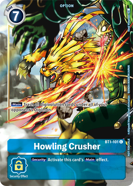 Digimon - Special Booster - BT1-101 : Howling Crusher (Common) (Dash Pack) (7822169309431)