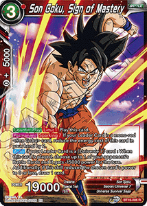 Realm of The Gods - BT16-006 : Son Goku, Sign of Mastery (Foil) (7550484119799)