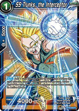 Realm of The Gods - BT16-032 : SS Trunks, the Interceptor (Foil) (7550490083575)