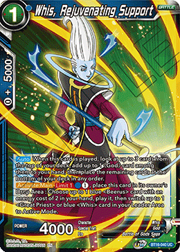 Realm of The Gods - BT16-040 : Whis, Rejuvenating Support (Foil) (7550509613303)