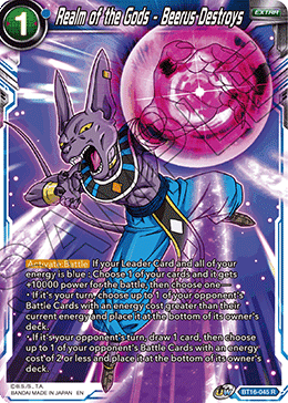 Realm of The Gods - BT16-045 : Realm of the Gods - Beerus Destroys (Non Foil) (7550800527607)