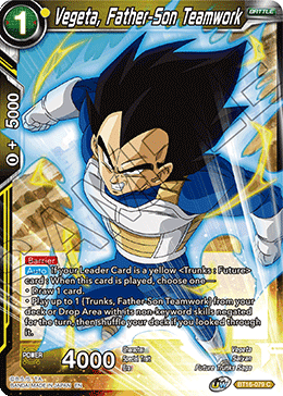 Realm of The Gods - BT16-079 : Vegeta, Father-Son Teamwork (Non Foil) (7550779064567)