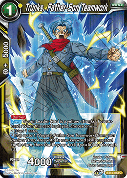 Realm of The Gods - BT16-083 : Trunks, Father-Son Teamwork (Non Foil) (7550782046455)