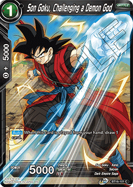 Realm of The Gods - BT16-101 : Son Goku, Challenging a Demon God (Non Foil) (7550788010231)