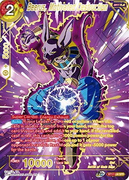 Dragon Ball Super - Ultimate Squad - BT17-134 : Beerus, Motivated Destruction (Special Rare) (7913758916855)