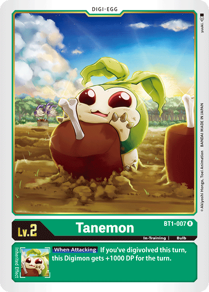 Special Booster - BT1-007 : Tanemon (Rare) (6912542408870)