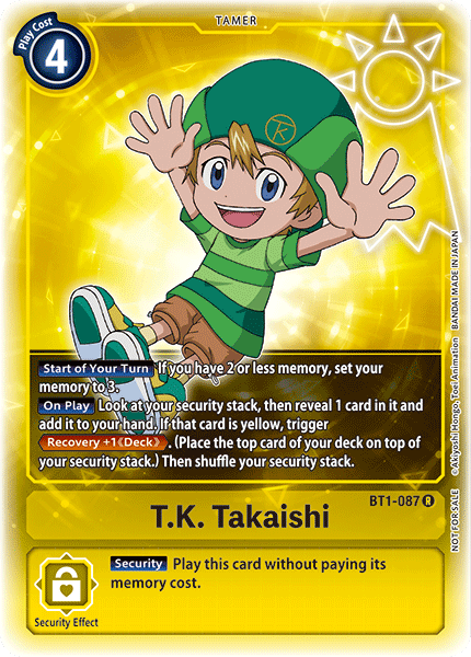 Special Booster - BT1-087 : T.K. Takaishi (Box topper) (6912372277414)