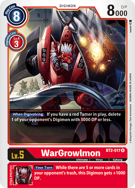 Digimon - Special Booster - BT2-017 : WarGrowlmon (Rare) (7826933121271)