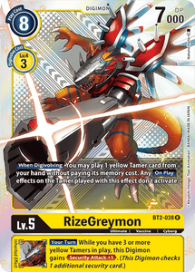 Special Booster - BT2-038 : RizeGreymon (Super Rare) (6912278986918)