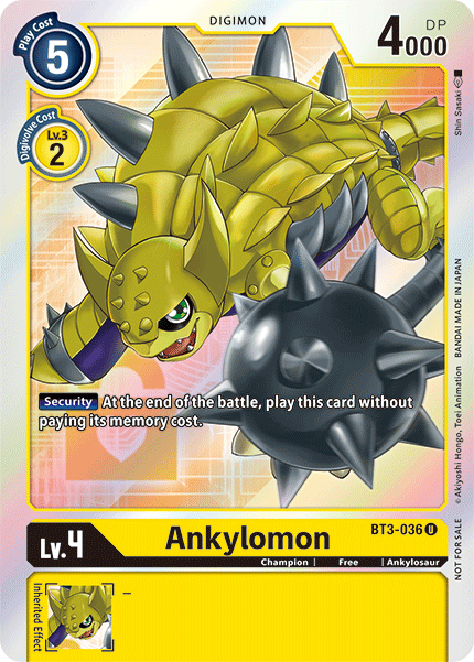Digimon - Special Booster - BT3-036 : Ankylomon (Uncommon) (7826949439735)