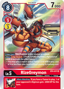 Digimon - Great Legend - BT4-017 : RizeGreymon (Super Rare) (7827416744183)
