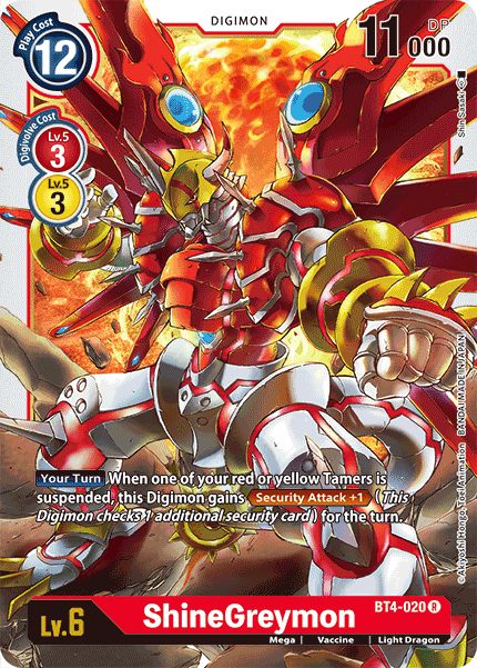 Digimon - Great Legend - BT4-020 : ShineGreymon (Rare) (7827591954679)