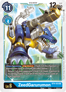Digimon - Great Legend - BT4-033 : ZeedGarurumon (Rare) (7827606274295)