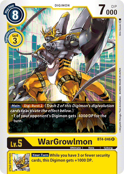 Digimon - Great Legend - BT4-046 : WarGrowlmon (Rare) (7827614859511)